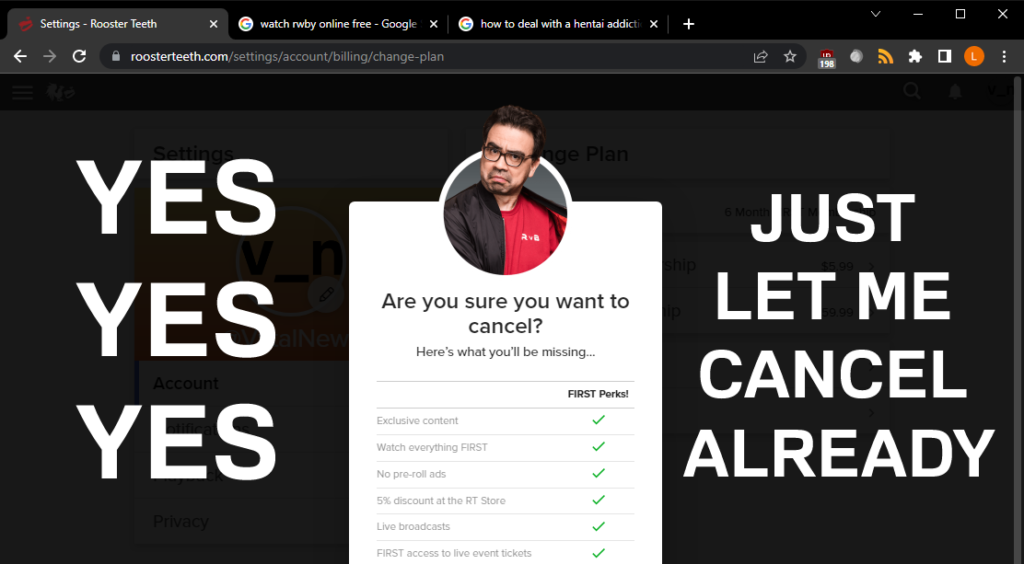 GUIDE: Quickly Cancel Your Rooster Teeth FIRST Subscription - bumbleby.com